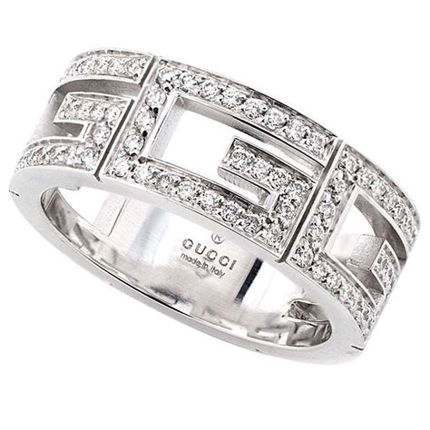 white gold gucci ring womens|Gucci trademark ring in gold.